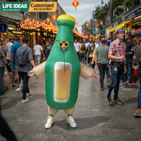 Costumes de bouteille de bière gonflables pour adultes d'Halloween pour la fête Costume de nourriture drôle Costume de boisson drôle