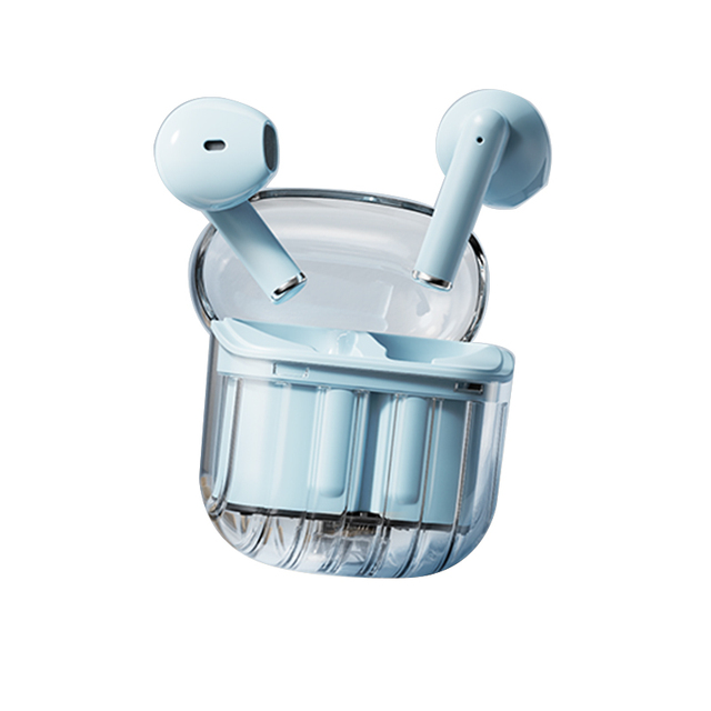 Wireless BT 6.0 Earbuds IPX4 Waterproof ABS Type-C Microphone Earphones 5 Hours Playtime LED In-Ear Headphones