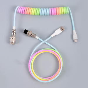 <span class=keywords><strong>Cavo</strong></span> USB-C Intrecciato Rosa Personalizzato per <span class=keywords><strong>Tastiera</strong></span> con Rivestimento in PVC per Tastiere Meccaniche da Gaming - Product Image 6