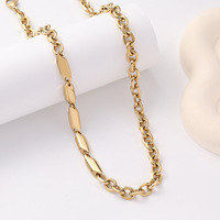 Pulsera de Cadena Cubana Simple Hecha a Mano, Estilo Hip Hop Punk, Impermeable, de Acero Inoxidable, Joyería de Moda, Collar para Mujer y Hombre, Venta al por Mayor