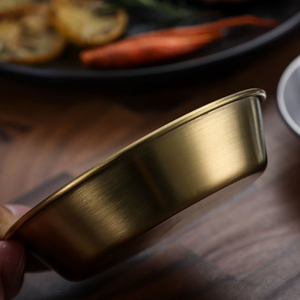 Petite coupelle DFHS3 en acier inoxydable 304 doré/argenté pour sauce ketchup et sauce au poivre noir - Product Image 4