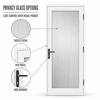 Porte à battant simple en PVC blanc, ouverture vers l'intérieur, pour maison, villa, projets de construction résidentielle