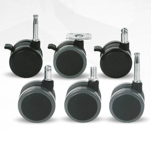 Geräuschlose Möbelrollen ohne Kappe, Drehbare Stuhl- und Einkaufswagenräder, 2-Zoll Nylon-Schwenkrollen, Führungsrollen - Product Image 1