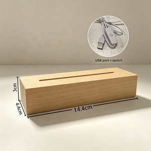Lampe de table LED personnalisée en acrylique avec cadre <span class=keywords><strong>photo</strong></span>, lumière chaude, chargement USB, base en bois massif pour la décoration intérieure – Fournisseur d'usine - Product Image 5