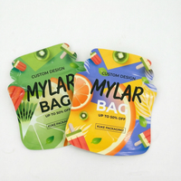 Sacs en Mylar personnalisés avec logo imprimé, découpés sur mesure, de forme irrégulière, scellés, sacs en Mylar spéciaux