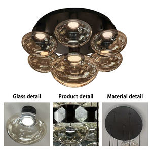 Lampadario a LED in vetro moderno nordico di alta qualità con <span class=keywords><strong>luce</strong></span> bianca calda elegante arredamento per alberghi e ville - Product Image 6