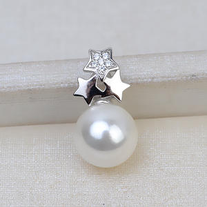 Ensemble de boucles d'oreilles pendantes en argent S925, tendance pour femmes, avec perle de cheveux 7-9, support creux semi-fini, 2715 - Product Image 2