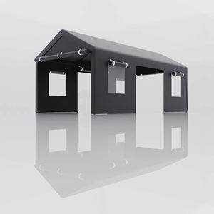 Abri de garage portable gris robuste DB 10x20 pieds, abri pour voiture et tente de réception extérieure comme sur l'image - Product Image 3