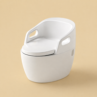 WC intelligent moderne monobloc avec bidet automatique, évacuation en P/S, réservoir encastré, design de luxe, OEM disponible
