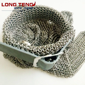 Gants en <span class=keywords><strong>maille</strong></span> <span class=keywords><strong>de</strong></span> chaîne en acier inoxydable pour boucher, résistants au contact alimentaire, anti-coupure pour l'abattage, technique <span class=keywords><strong>de</strong></span> tissage uni - Product Image 4