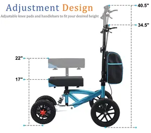 Il freno a disco dello Scooter del ginocchio di Ousite è più conveniente e più sicuro per le persone disabili