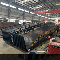 Rampe de chargement de camion pliable à trois points, capacité de 3t, 8t, 20t, quai d'embarquement, acier haute résistance, acier inoxydable, articulé hydraulique