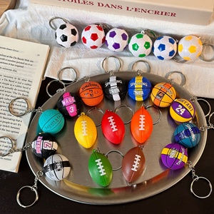 Mini DIY Keychain Sports Simulation PVC Rugby Bag <strong>Hanger</strong> for Backpack <strong>Promotional</strong> Carabiner with Bottle Openers Included - Product Image 3