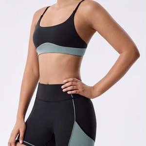 Women Custom Best Quality Eco-Friendly Quick Dry High Waist Fashion Yoga Set Premium New Style Fitness Yoga Backless Bras Sets - Product Image 1