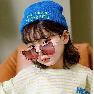 Nouvelles Lunettes de Soleil Enfant Sans Monture Forme Ours UV400 Monture Métallique pour Bébés Filles Garçons Design Personnalisé Logo - Product Image 3