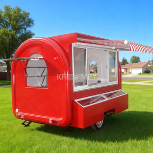 Camions de restauration mobiles personnalisés, de style industriel et commercial, avec fenêtre de service ronde, pour la vente de hot-dogs et de café, de petite taille, de style américain. - Product Image 3