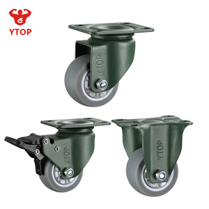 YTOP Manganês Aço 2 polegadas Medium-duty Poliuretano TPU Rodízios De Borracha Giratória Móveis Rodízio Roda Freio 100kg Capacidade de Carga - Product Image 1