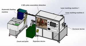 Máquina de Marcado Láser UV Automática con Mecanismo de Alimentación Personalizado para Codificación de Superficies Internas y Externas en Tapas de Botellas Anti-Falsificación - Product Image 6