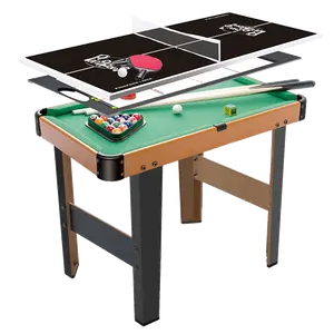 Kids Toy 35 Inch Multi game table set with Pool Bilhar, Ténis de mesa, Air Hockey for Family Indoor Game