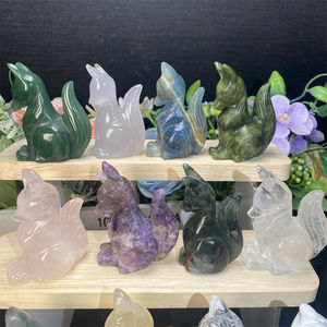 Estatuilla <span class=keywords><strong>de</strong></span> zorro <span class=keywords><strong>de</strong></span> piedra preciosa <span class=keywords><strong>de</strong></span> cristal tallada a mano, cuarzo transparente Natural, punto <span class=keywords><strong>de</strong></span> cristal <span class=keywords><strong>de</strong></span> fluorita, <span class=keywords><strong>estatua</strong></span> tallada pequeña <span class=keywords><strong>de</strong></span> zorro <span class=keywords><strong>de</strong></span> nueve colas - Product Image 3