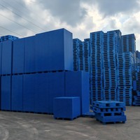 Palette en plastique à 9 pattes de moule de soufflage latéral simple du HDPE 1000*800 écologique résistant pour le stockage disponible à la vente