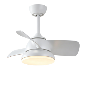 Ventilador de Techo Mate de Tres Aspas con Luz LED Integrada para Interiores Contemporáneos de Dormitorios y Salas de Estar - Product Image 3