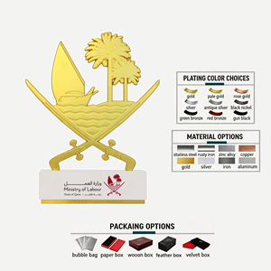 Trofeo Personalizado del Ministerio de Trabajo de Qatar, Impreso en 3D, Base de Cristal K9, Regalo Promocional Empresarial y Conjuntos de Regalos - Product Image 6