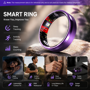 Anillo Inteligente para Monitoreo de Salud, Frecuencia Cardíaca, Oxígeno en Sangre, Sueño, Actividad, Contador de Pasos, Resistente al Agua IP68, Control por Aplicación - Product Image 2
