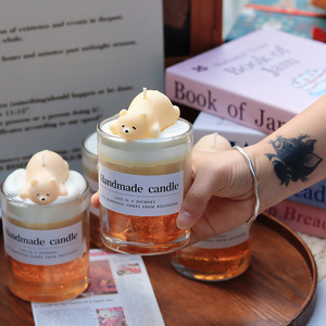 Yeni Düşük Fiyatlı El Yapımı Yuvarlak Soya Balmumu Kahve Kokulu Aromaterapi Mumları Lüks Ev Kokusu Sevgililer Günü Hediyesi - Product Image 3