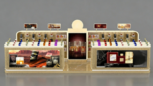 Kiosco de Perfumes de Lujo |   Stand de Exhibición de Fragancias Personalizado para Centros Comerciales |   Mostrador de Venta Minorista con Iluminación LED |   Diseño y Fabricación Llave en Mano de Servicio Integral | - Product Image 4