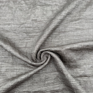 Solid Gray Crinkle Texture Fabric Lightweight Wrinkle Cloth For Summer Dress <b>Blouse</b> Hanfu Garment Wholesale - Product Image 1