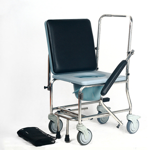 Fauteuil roulant de transfert pliant en aluminium fauteuil roulant de douche avec <span class=keywords><strong>commode</strong></span> - Product Image 6