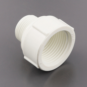 La produzione può essere personalizzata e rispettosa dell'ambiente <span class=keywords><strong>raccordi</strong></span> per tubi <span class=keywords><strong>in</strong></span> <span class=keywords><strong>pvc</strong></span> con riduttore filettato maschio-femmina giunto incrociato - Product Image 3