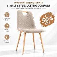 Chaise de salle à manger nordique en tissu avec pieds en tube de fer épais, pour hôtels et restaurants (commandes en gros), siège moderne et moelleux, solution d'aménagement, OEM disponible