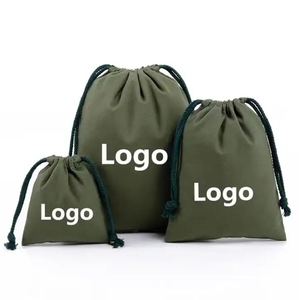 Bolsa con cordón de algodón con logotipo impreso personalizado, regalos promocionales, bolsa de ropa de joyería - Product Image 2