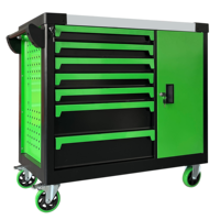 Armoire à outils avec 7 tiroirs et 1 grand tiroir latéral, armoire vide, chariot à outils
