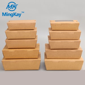 Bóxer de Pizza de papel Kraft, cajas de hamburguesas biodegradables con logotipo impreso personalizado - Product Image 2