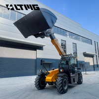Chariot télescopique compact 4x4 LTMG EPA Euro 5 avec moteur Euro 5, capacité de 3 tonnes, 3,5 tonnes, 4 tonnes, 5 tonnes, flèche télescopique de 7m, 10m, 14m, 18m, avec benne