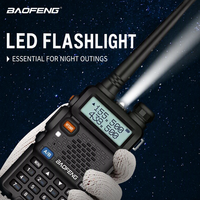 Talkie-walkie Baofeng, portée 5 km, batterie 1500 mAh, double bande, radio bidirectionnelle portable, interphone pour le camping et les chantiers de construction