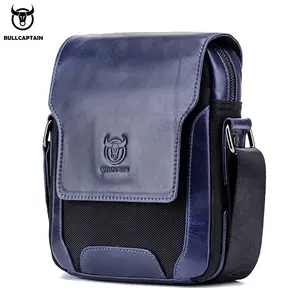 BULLCAPTAIN men's messenger bag leather shoulder bag business bag casual brand men's handbag