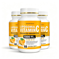 Complément alimentaire quotidien sans gluten, sans sucre ajouté, comprimés de vitamine C liposomale