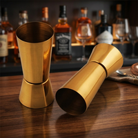 Jigger en acier inoxydable finition laiton, écologique, capacité 550 ml, tasse à mesurer classique de qualité supérieure pour barman, préparation de boissons et mixologie