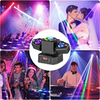 Mini projecteurs de scène DJ 50W à faisceau mobile avec bandes LED irisées pour discothèque, laser, spot de suivi DMX512, éclairage de piste de danse