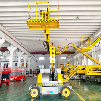 Plateformes de travail aériennes mobiles à bras articulé, élévateurs hydrauliques auto-propulsés avec cisaille pour la manutention