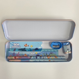 Bán buôn tùy chỉnh tự làm văn phòng phẩm thiết lập trở lại Trường Học Nghiên cứu thiết lập thế giới động vật bảy miếng - Product Image 4