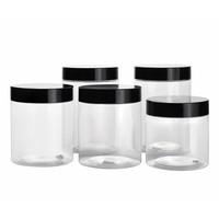 Groothandel 150ml 250ml 400ml 500ml transparante lege PET plastic fles met brede opening voor cosmetische verpakkingen en het bewaren van gedroogd fruit
