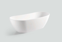 Baignoire SPA pour la conception de salles de bain d'hôtel, baignoire ovale autoportante d'angle pour intérieur, nouvelle matière en pierre artificielle