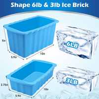 Moule à glaçons extra large en silicone pour la création de blocs de glace géants pour bains de glace, refroidisseurs et accessoires de barman