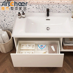 <span class=keywords><strong>Mobile</strong></span> <span class=keywords><strong>bagno</strong></span> sospeso <span class=keywords><strong>con</strong></span> funzione lavatrice e finitura in melaminico resistente - Product Image 4