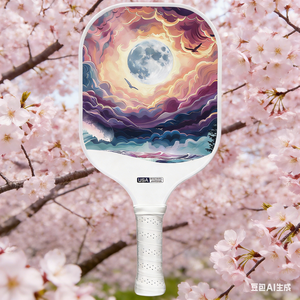 ไม้พายพิคเคิลบอลแบบพกพา ผลิตจากคาร์บอนไฟเบอร์ T700 ความหนา 16 มม. ทนทาน ได้รับการรับรองจาก USAPA รุ่น Gen 3 ไทเทเนียมสีชมพู ขอบไร้รอยต่อ ลายรังผึ้ง - Product Image 1